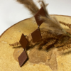 bruin oorbellen ruitjes wiebertjes geometrisch