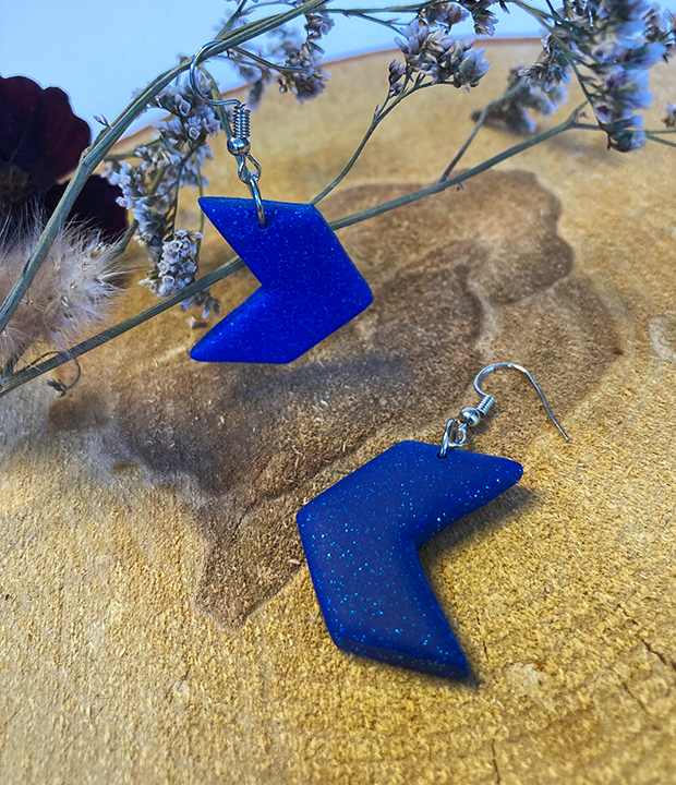 blauw pijl pijlen oorbellen