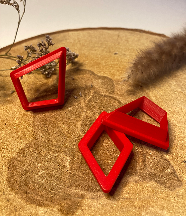 cutter cutters uneven rhombus diamond polymeer klei uitsteken