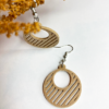 houten oorbellen wooden earrings wood filament 3D-print 3D-geprint sixties jaren 60 hippie